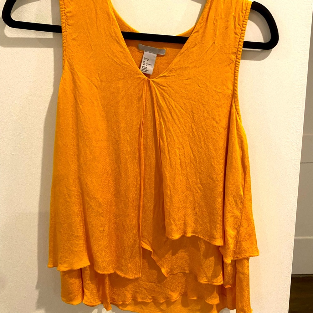 Small mustard sleeveless top